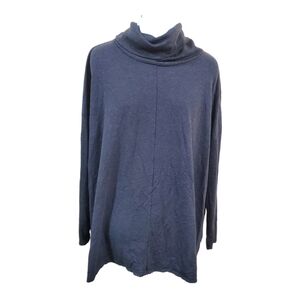 Ryllace folded turtle neck tencel jersey sweater top 2x XXL